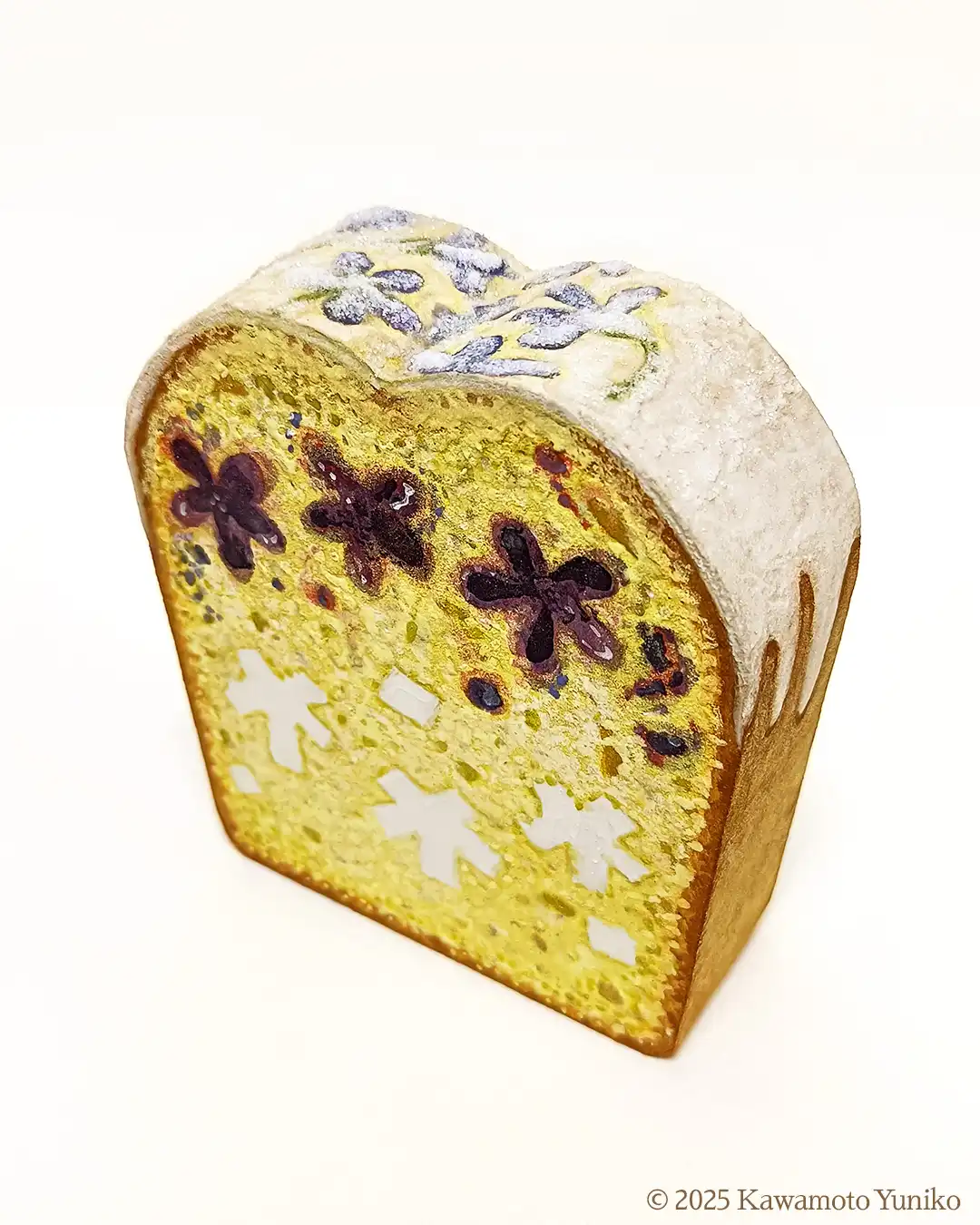 ブルーベリーパウンドすみれ添え